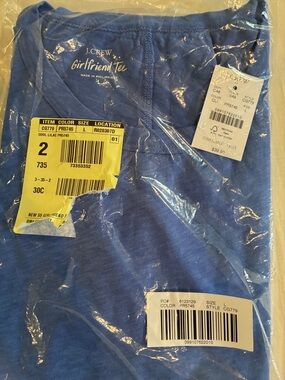 J. Crew Girlfriend Tee in Periwinkle Blue